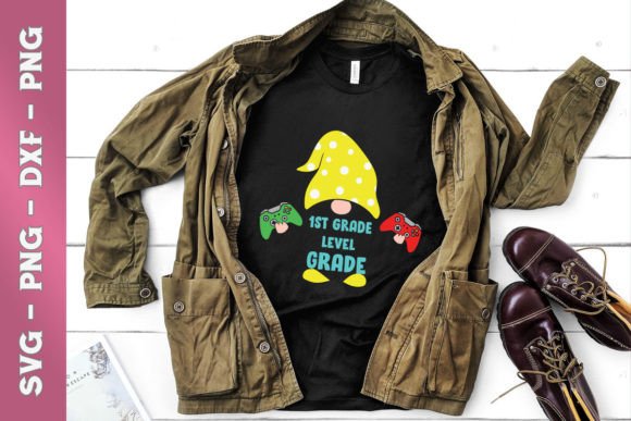 1st Grade Back to School Level Up Graphics & T-Shirt Designs