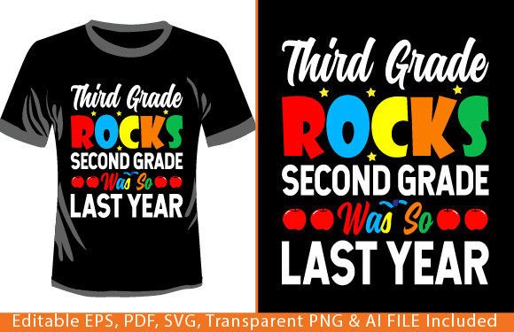 3RD Grade Rocks Graphics & T-Shirt Designs