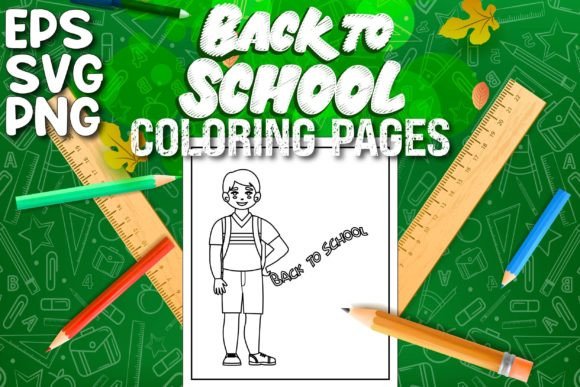 Back to School Coloring Pages Vol-17 Graphics