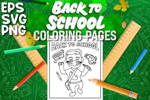 Back to School Coloring Pages Vol-20 Graphics