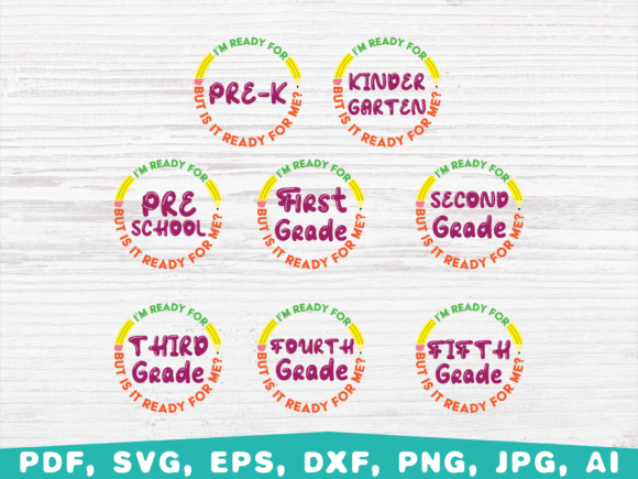 Back to School, School Grade Graphics for Crafts