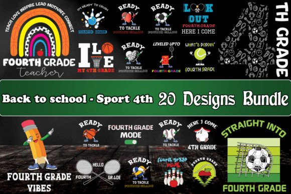 Back to School Sport 4th: 20 Graphics for Crafts & Real Projects