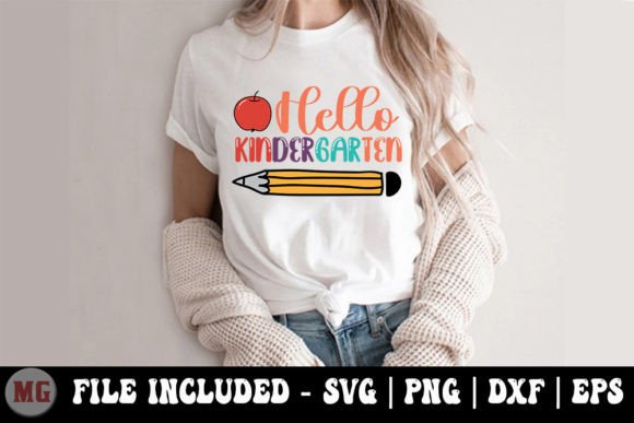 Hello Kindergarten SVG: Back-to-School Graphics for T-Shirt Designs