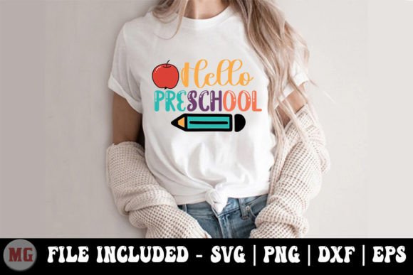 Hello Pre-school SVG: Graphics for T-Shirt Designs