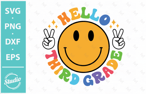Hello Third Grade, Back to School SVG Graphics