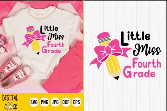 Little Miss Fourth Grade Graphics for Crafts