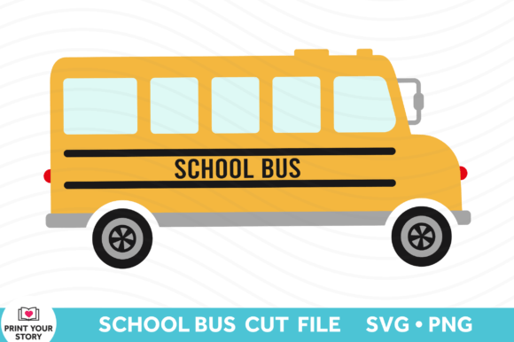 School Bus Cut File: Graphics & Crafts for Back to School