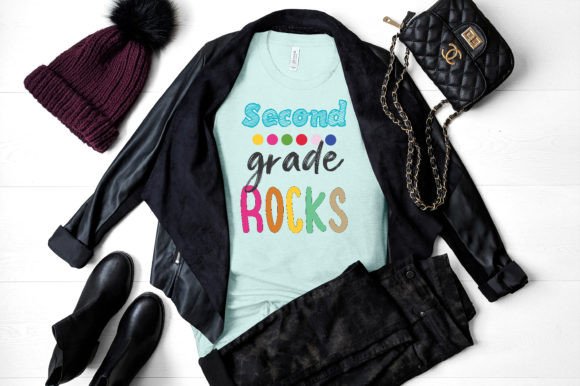 Second Grade Rock Back to School SVG: Graphics for T-Shirt Designs