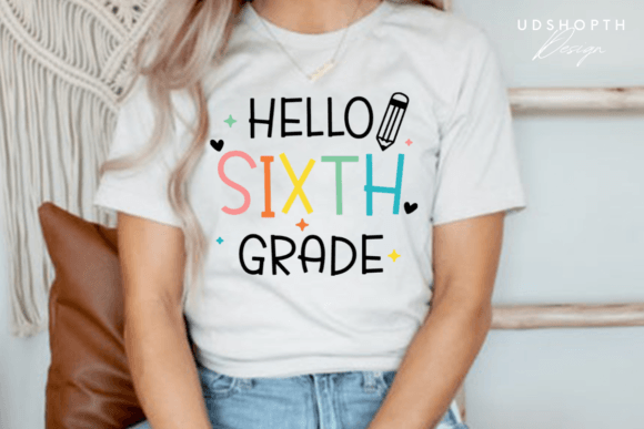 Sixth Grade SVG Graphics for Print Templates