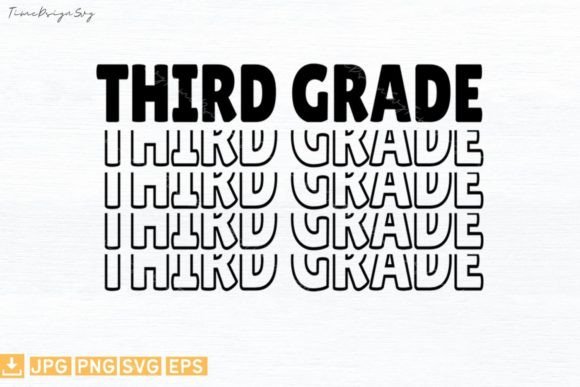 Third Grade Echo SVG: Back-to-School Graphics & T-Shirt Designs