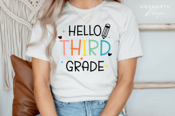 Third Grade SVG: Back to School Graphics & Print Templates